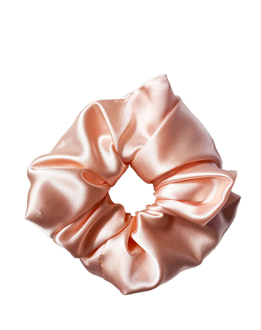 SCRUNCHIE SATIN PASTEL PINK